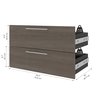 Bestar Orion 2 Drawer Set for Orion 30W Shelving Unit, Bark Gray & Graphite 116161-000047